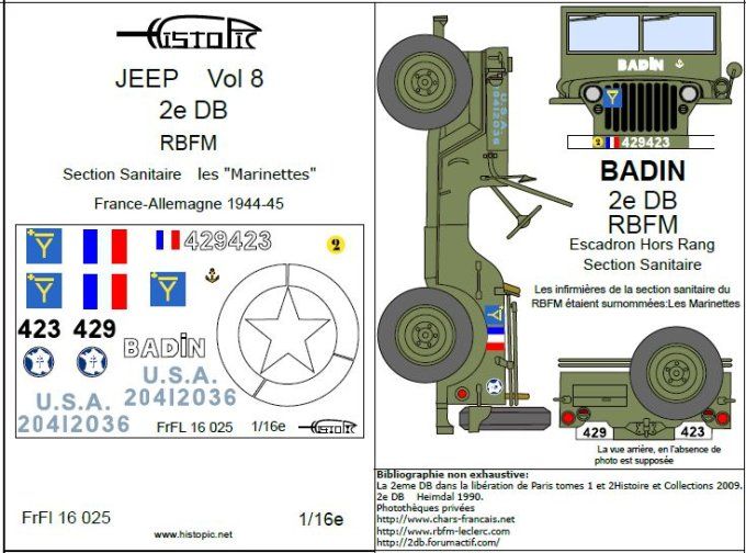 RBFM  2e DB   Jeep "Badin" des Marinettes