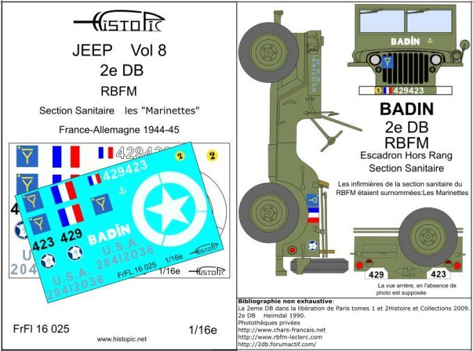 RBFM  2e DB   Jeep "Badin" des Marinettes