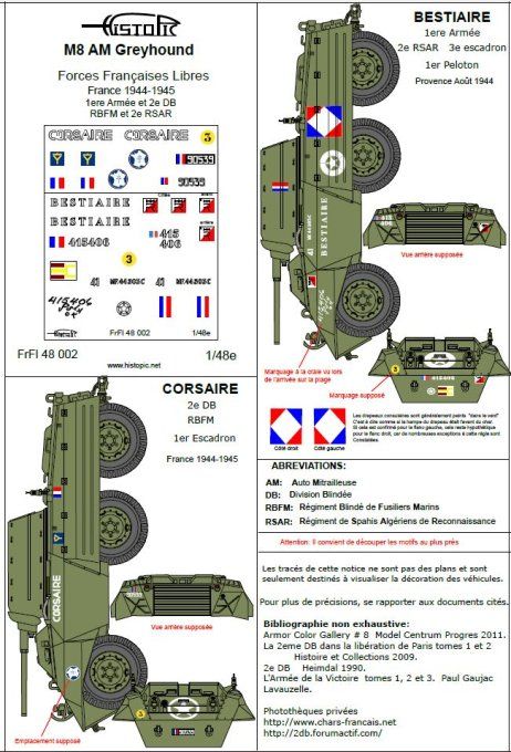 M8 AM Greyhound, 2e DB, 1ere Armée.